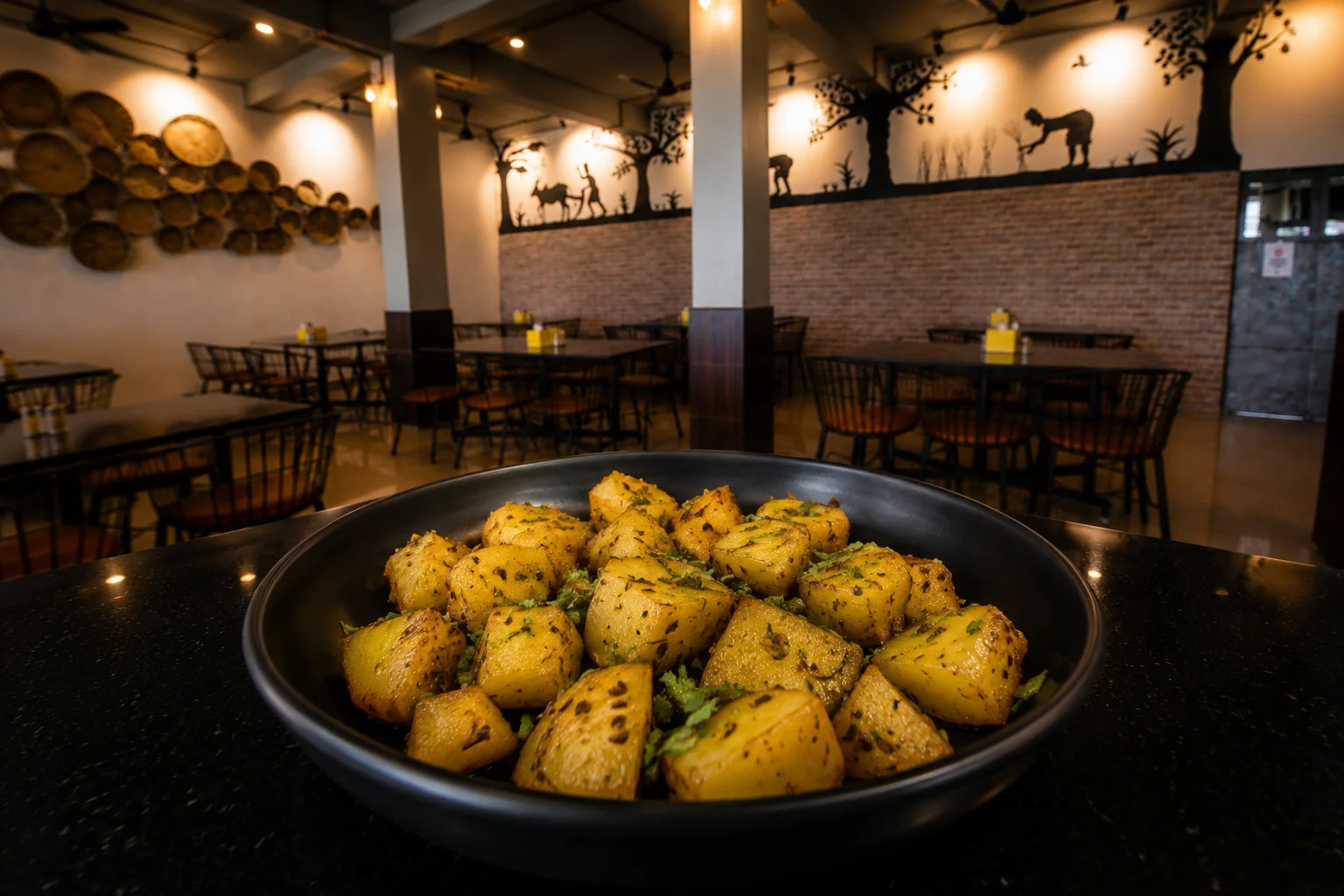 Jeera Aloo - Veg dish at The Farmer's Kitchen Shirwal
